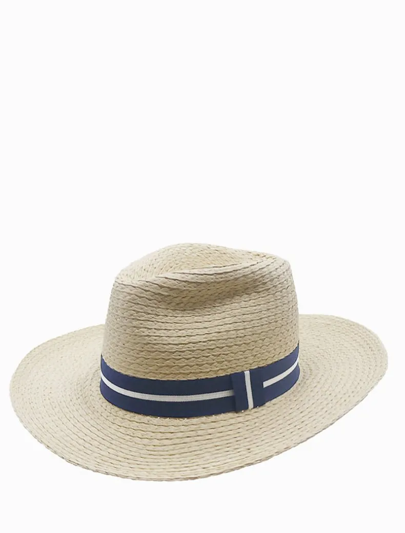 Summer Fedora Navy Stripe