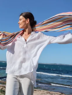 Sunday Stripes Silk Scarf