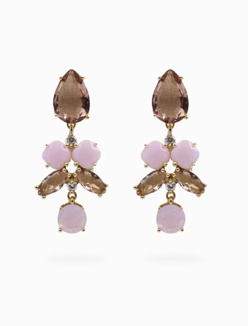 Symposium Agnes Drop Earrings Peach
