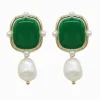 Symposium Emerald Pearl Drop Earrings