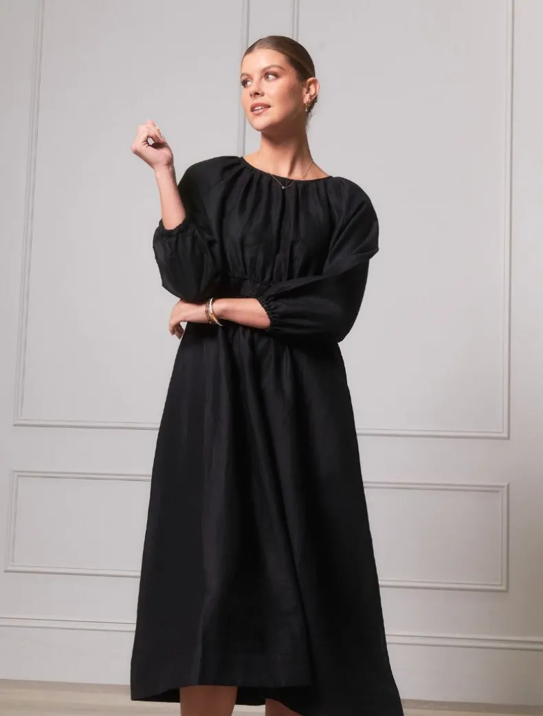 Tabby Long Sleeved Dress Black - FINAL SALE