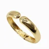 Tear Drop Hinge Bangle Gold