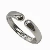 Tear Drop Hinge Bangle Silver