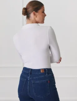 The Oliver Long Sleeve Top White