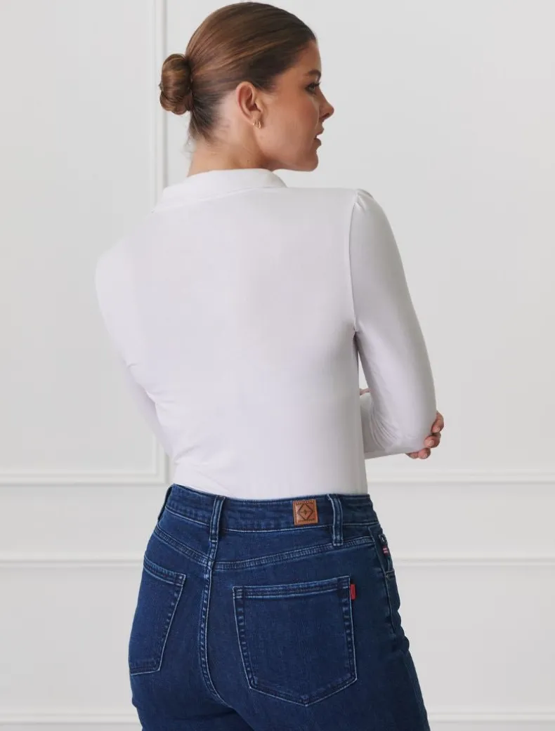 The Oliver Long Sleeve Top White