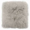 Tibetan Fur Cushion Grey