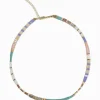 Tila Necklace Nude and Turquoise