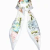 Trapezoid Scarf Floral Light Blue
