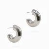 Tube Hoops Silver