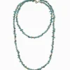 Turquoise and Gold Long Necklace