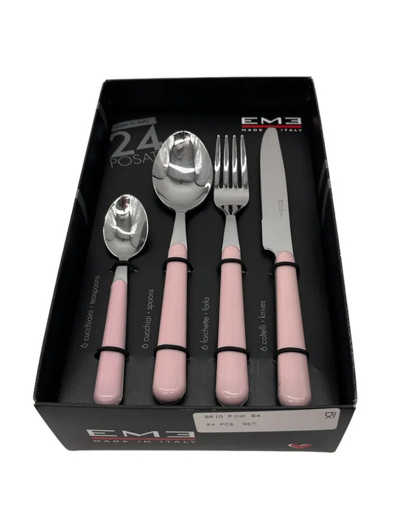 Umbria 24 Piece Cutlery Set Pink - FINAL SALE