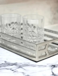 Vanity Trio Band Tray Silver