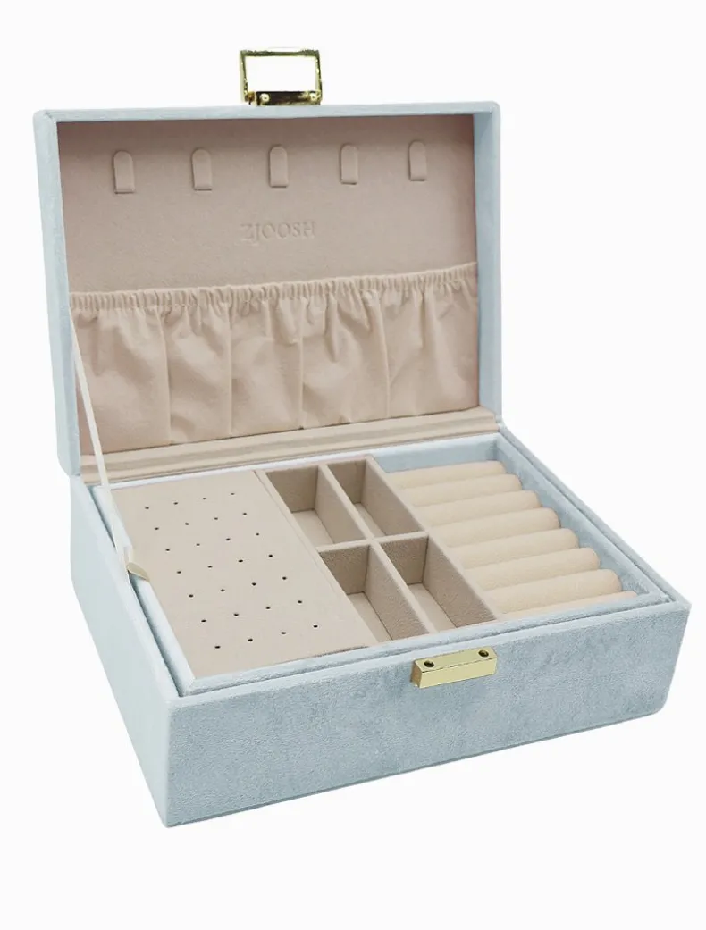 Velvet Jewellery Box Blue