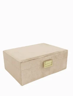 Velvet Jewellery Box Champagne