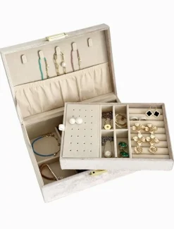 Velvet Jewellery Box Champagne