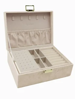 Velvet Jewellery Box Champagne
