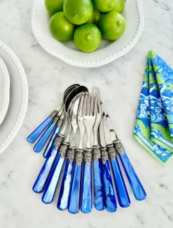 Verona 24 Piece Cutlery Set Blue