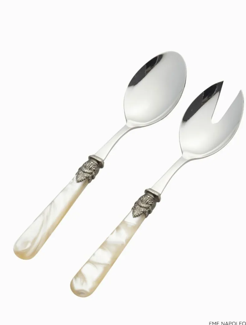 Verona 2 Piece Salad Server Ivory Pearl