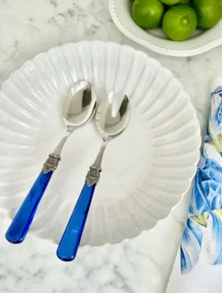 Verona 2 Piece Salad Server Blue
