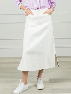 Wanda Denim Skirt White