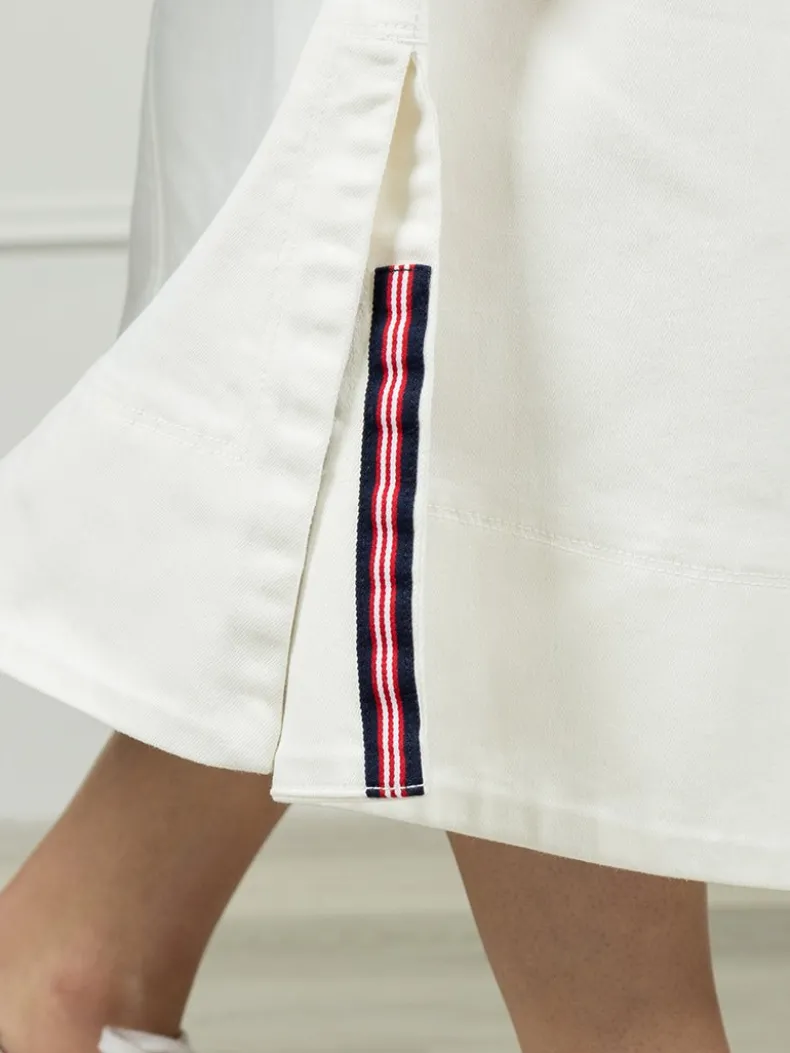 Wanda Denim Skirt White