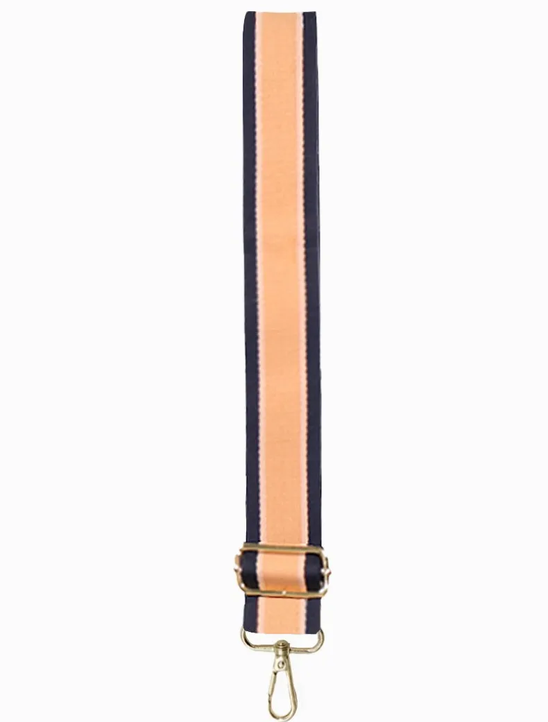 Webbing Bag Strap Navy Tan Sand