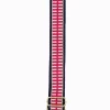 Webbing Bag Strap Pink Navy Gold