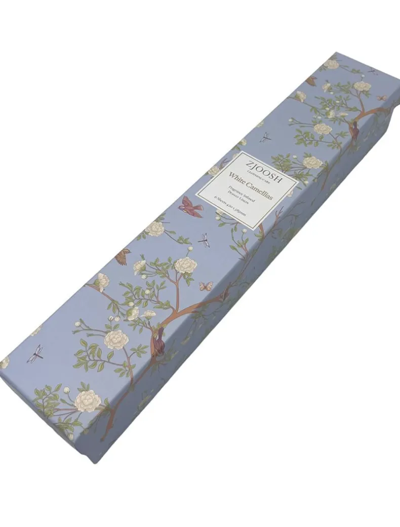 White Camellias Drawer Liners