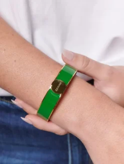 Zjoosh Logo Disk Bangle Green