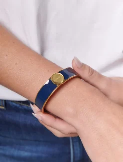 Zjoosh Logo Disk Bangle Navy